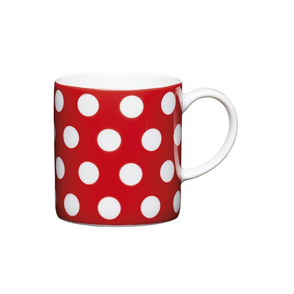 KitchenCraft Red Polka Dot Porcelain Espresso Cup