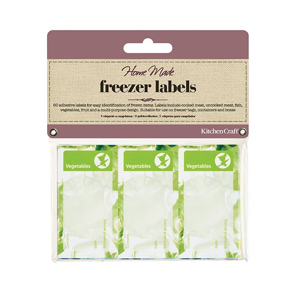 KitchenCraft Home made Pack of Sixty Assorted Freezer Labels