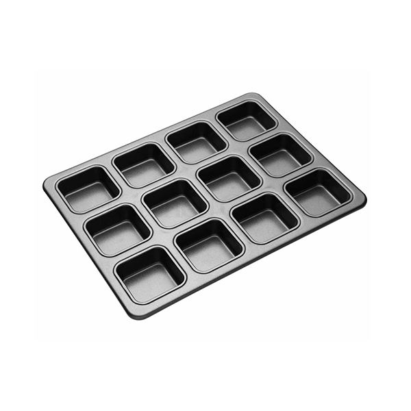 Master Class Non-Stick Large 12  Hole Square Brownie Pan 34 x 26cm