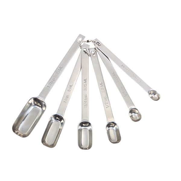 Master Class Stainless Steel Six Piece Measuring Spoon Set