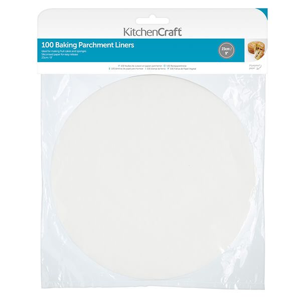KitchenCraft Round 23cm Siliconised Baking Papers