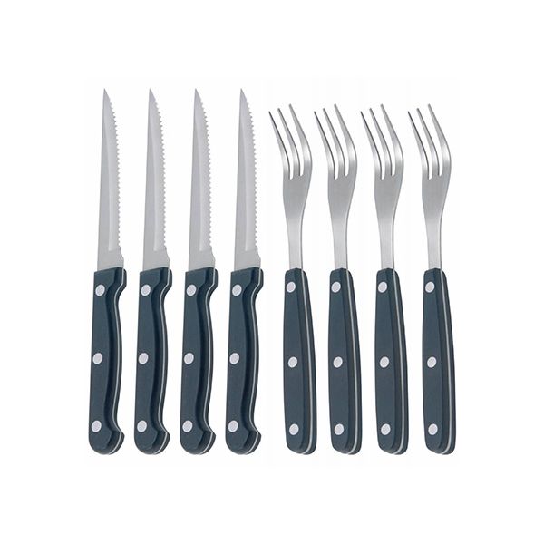 KitchenCraft Deluxe Set of 4 Steak Knife & Fork Set