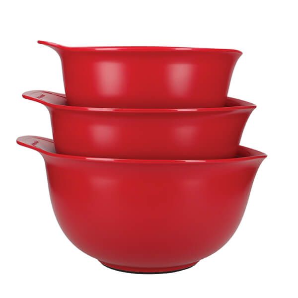 KitchenAid Set of 3 Mixing Bowls Empire Red