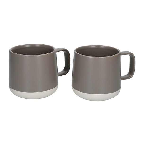 La Cafetiere Seville Stoneware Mugs Set Of 2 Grey