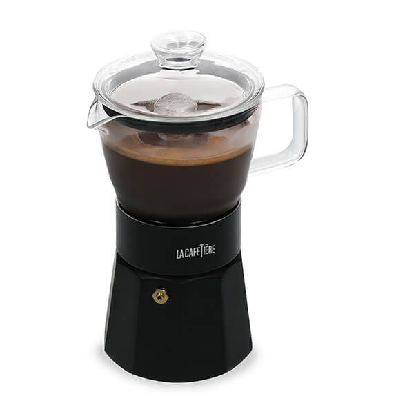 La Cafetiere Glass Espresso Maker 6 Cup Black