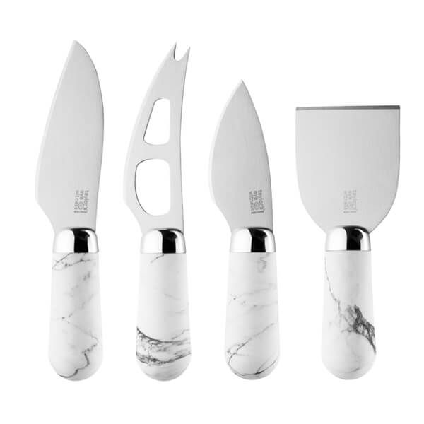 Taylor's Eye Witness Brooklyn Chrome Marble 4 Piece Cheese Knife Set