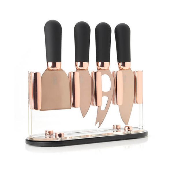 Taylor's Eye Witness Brooklyn Rose Gold 4 Piece Cheese Knife Set
