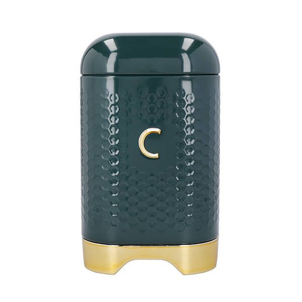 Lovello Textured Hunter Green Coffee Canister