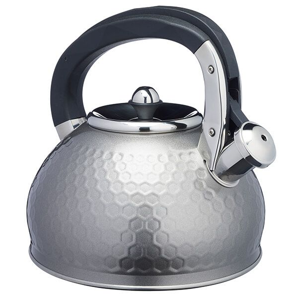 Lovello Retro Shadow Grey Textured 2.5L Whistling Kettle