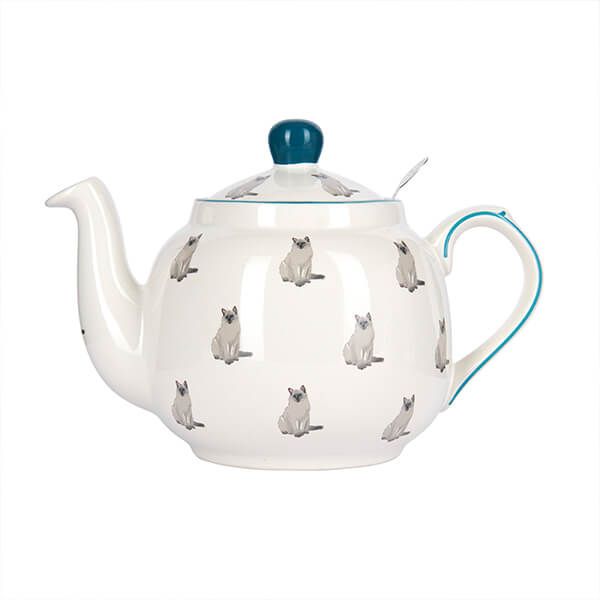 London Pottery Farmhouse Cat 4 Cup Teapot & Infuser