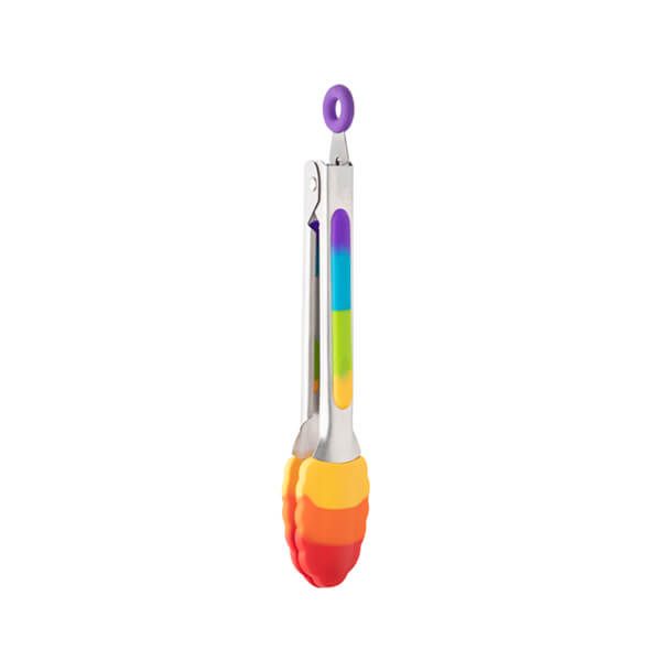 Taylor's Eye Witness Mini Rainbow Silicone & Stainless Steel Tongs