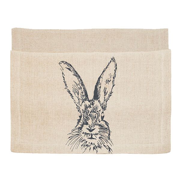The Just Slate Company Hare Linen Table Runner