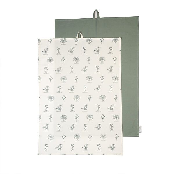 Mary Berry English Garden Tea Towels Flowers Set of 2