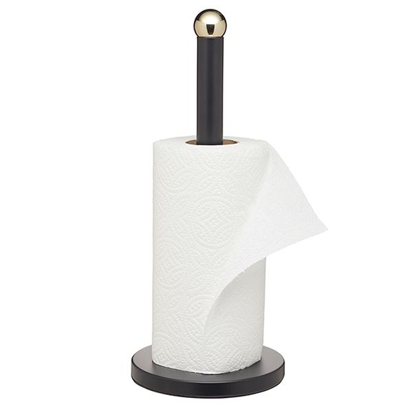 MasterClass Black and Brass Finish Towel Holder 35cm