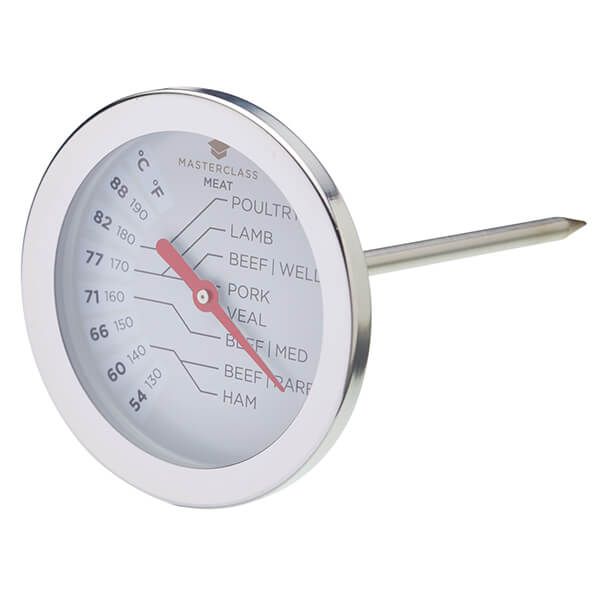 Master Class Deluxe  Stainless Steel Oven Meat Thermometer 10cm
