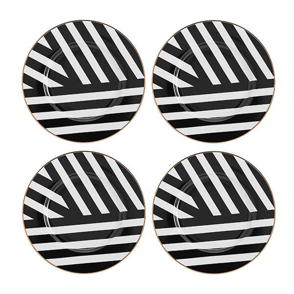 Mikasa Luxe Deco Set of 4 21cm Side Plates