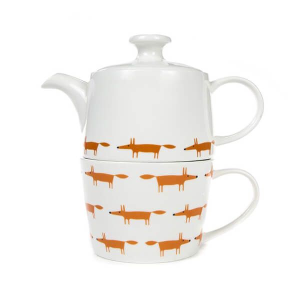 Scion Living Mr Fox Ceramic & Orange Tea for One Set