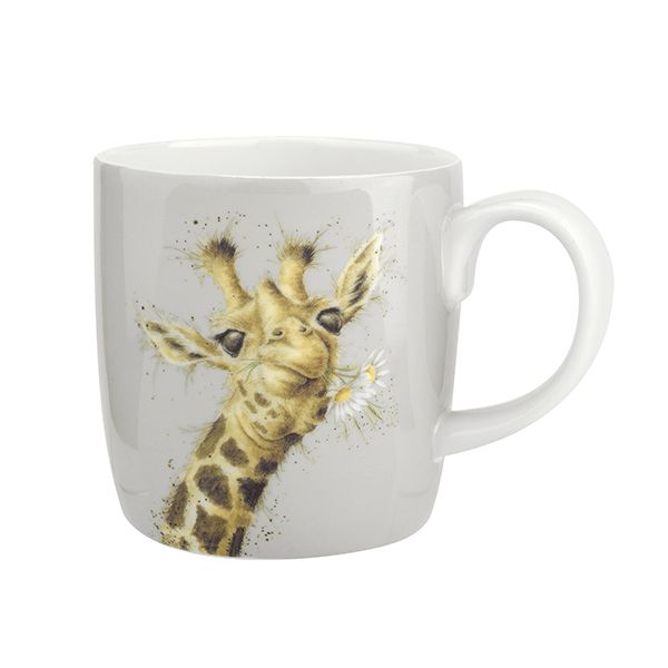 Wrendale Designs Large Fine Bone China Mug Flowers Giraffe