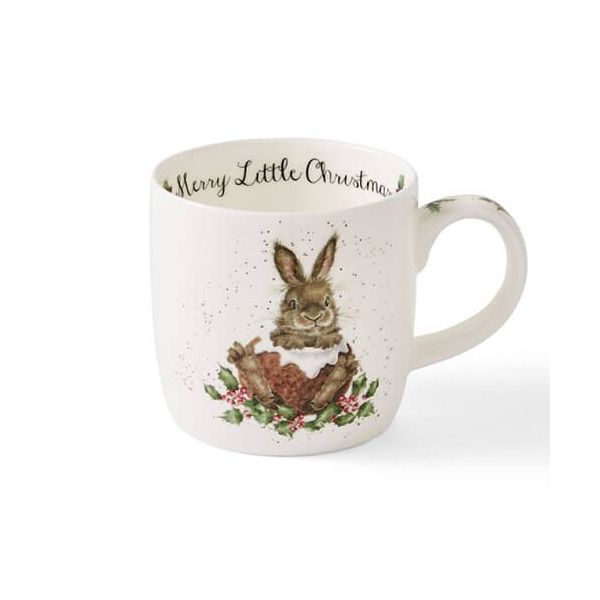 Wrendale Designs Fine Bone China Mug Merry Little Christmas Bunny