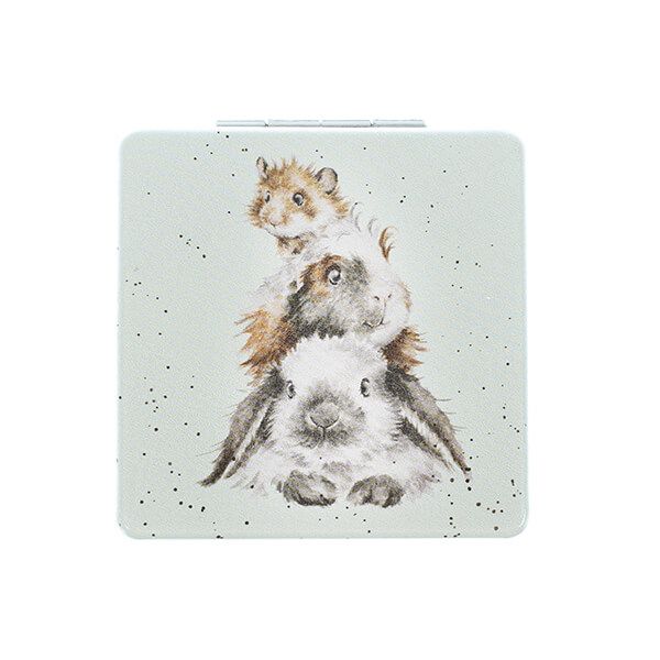 Wrendale Designs 'Piggy In The Middle' Compact Mirror