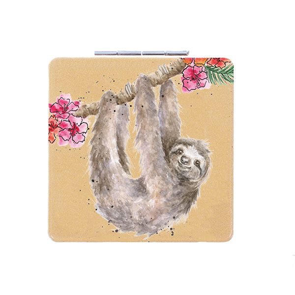 Wrendale Designs Hanging Around Sloth Compact Mirror