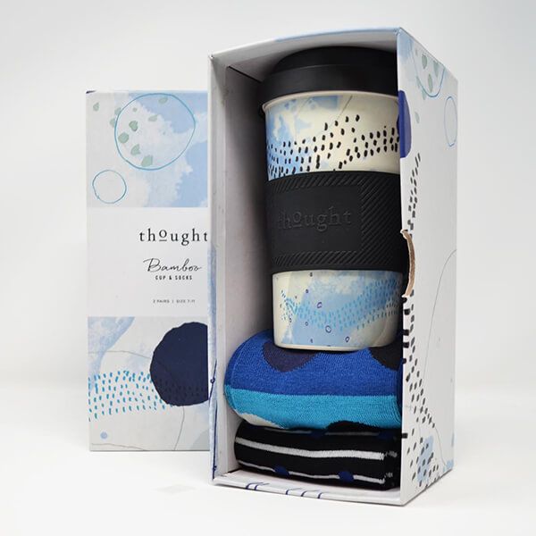 Thought Jarrold Bamboo Cup and Sock Gift Set