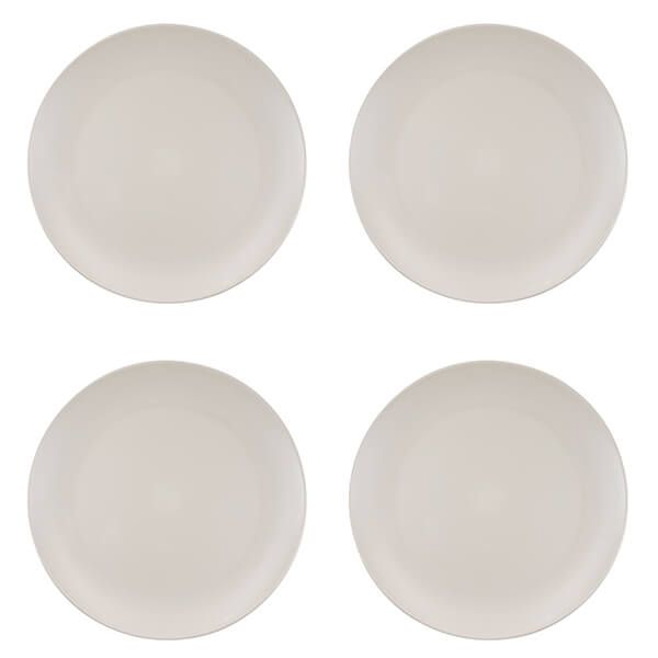 Natural Elements Recycled Plastic Set of 4 Dinner Plates, 25.5cm
