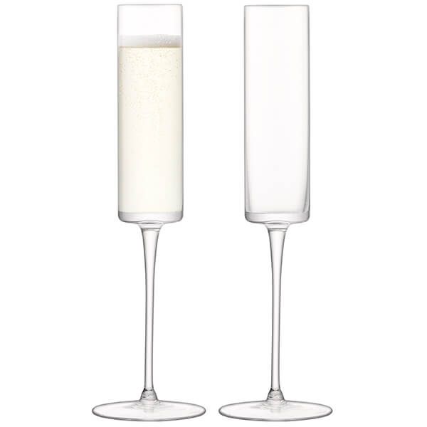 LSA Otis Champagne Flute 150ml Clear Set of Two