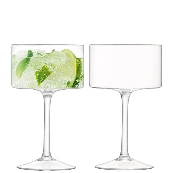 LSA Otis Champagne/Cocktail Glass 280ml Clear Set of Two