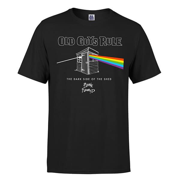 Old Guys Rule Dark Side Of The Shed T-Shirt Black