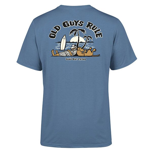 Old Guys Rule Dogs Best Friend II T-Shirt Indigo Blue