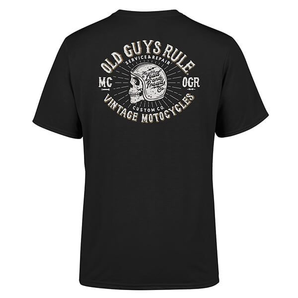 Old Guys Rule Vintage Motorcycles III T-Shirt Black