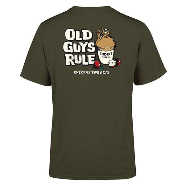 Old Guys Rule Five A Day III T-Shirt Olive