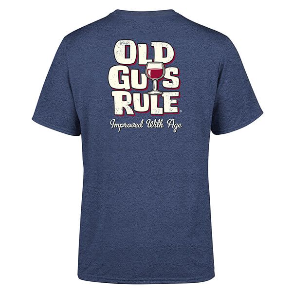 Old Guys Rule Improved With Age III T-Shirt Heather Navy