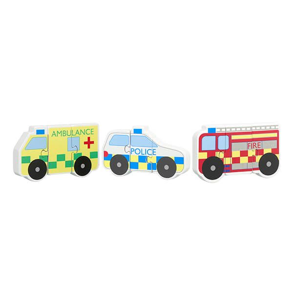 Orange Tree Toys Emergency Services Mini Wooden Puzzles (FSC®)