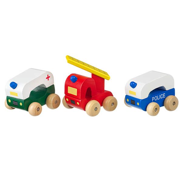 Orange Tree Toys First Emergency Vehicles Wooden Toys