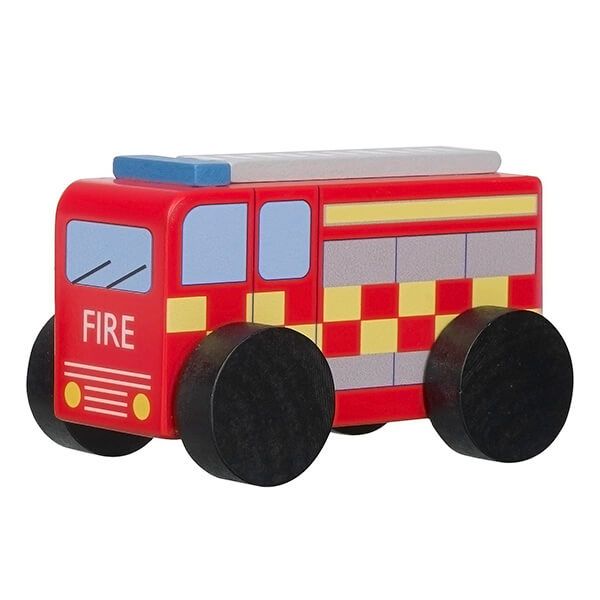 Orange Tree Toys Fire Engine Wooden Toy