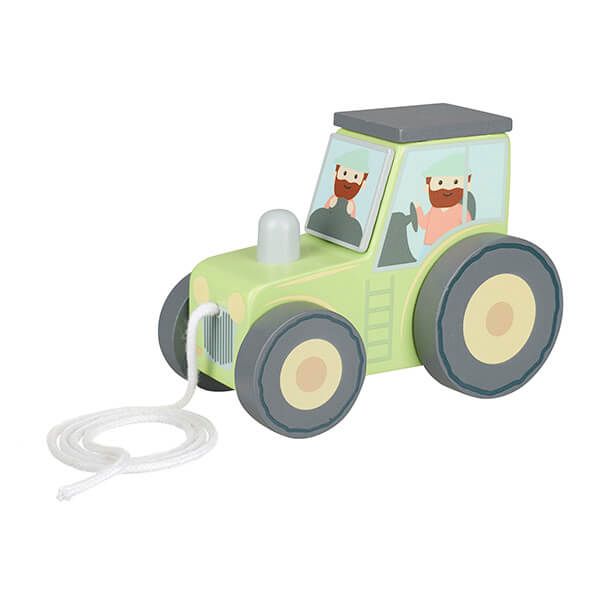 Orange Tree Toys Tractor Pull Along Wooden Toy
