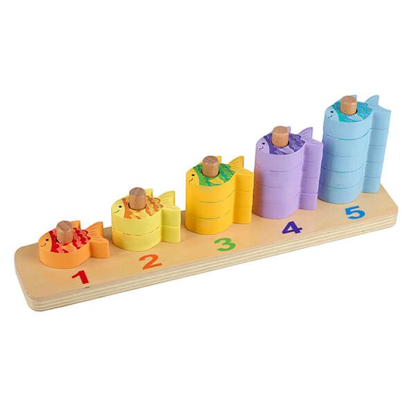 Orange Tree Toys Counting Fish Wooden Toy