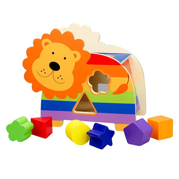 Orange Tree Toys Lion Shape Sorter Wooden Toy