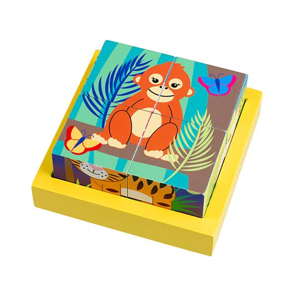 Orange Tree Toys Jungle Animals Wooden Blocks (FSC®)