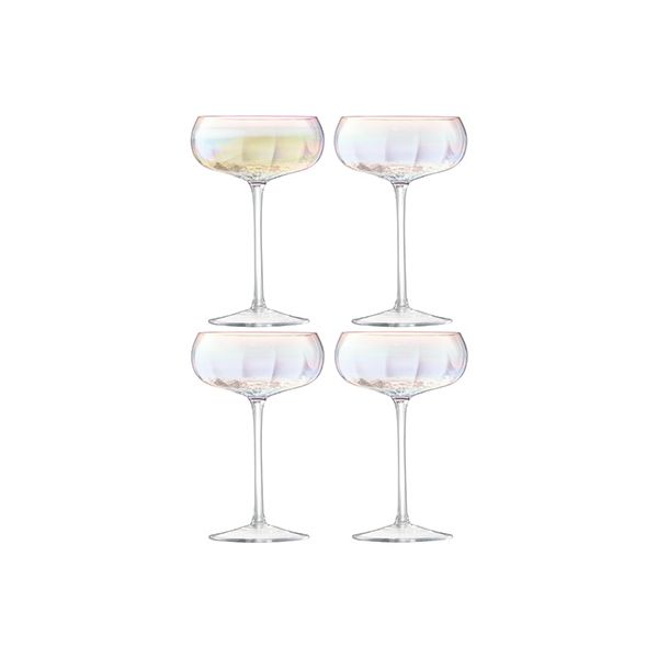 LSA Pearl Champagne Saucer 300ml Set Of 4