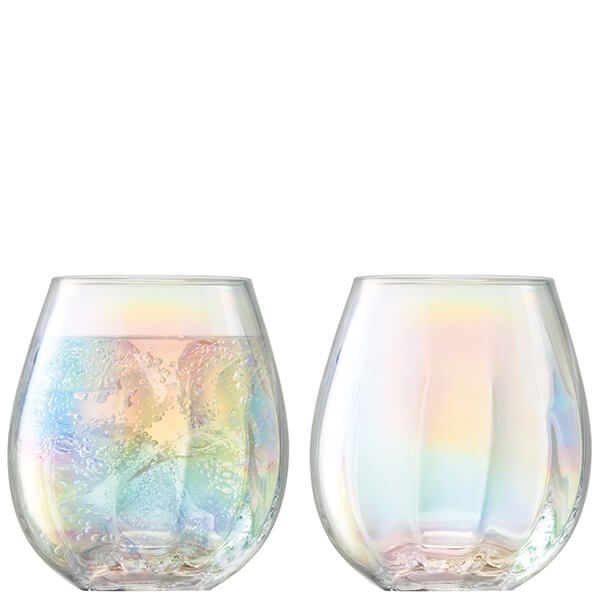 LSA Pearl Tumbler 425ml Mother of Pearl Set of Two