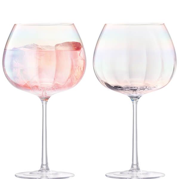 LSA Pearl Balloon Goblet 650ml Mother of Pearl Set of Two