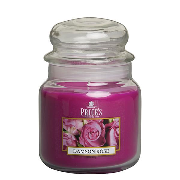 Prices Fragrance Collection Damson Rose Medium Jar Candle