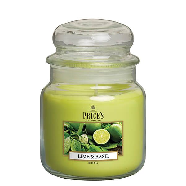 Prices Fragrance Collection Lime / Basil Medium Jar Candle