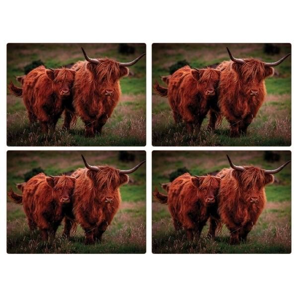 Rural Roots Highland Cows Placemat Pack Of 4