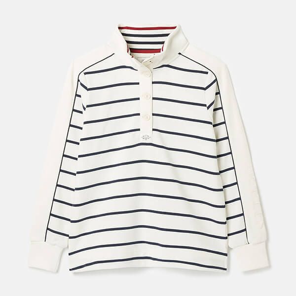 Joules Navy Creme Stripe Southwold Sweatshirt