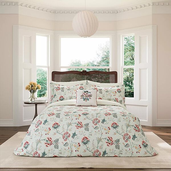 V&A Palampore Trail Duvet Cover Set Double Duck Egg Teal