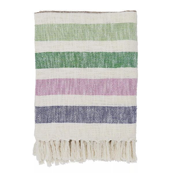 Joules Beekeepers Cottage Stripe Throw 150X200cm Multi
